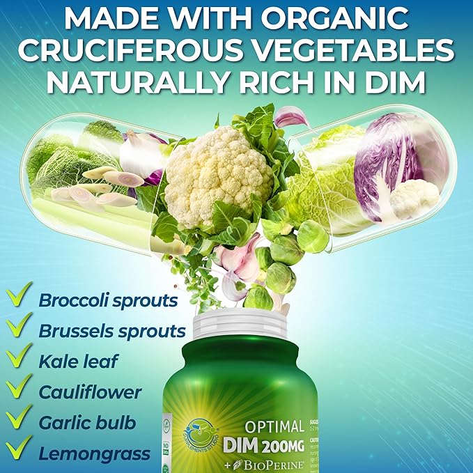 Vegan Hormonal Immune &amp Gut Health Support Bundle – Quercetin 500mg with Bromelain Zinc &amp Vitamin C + DIM 200mg with BioPerine® + 3-in-1 Probiotic 50 Billion CFU with Digestive Enzymes &amp