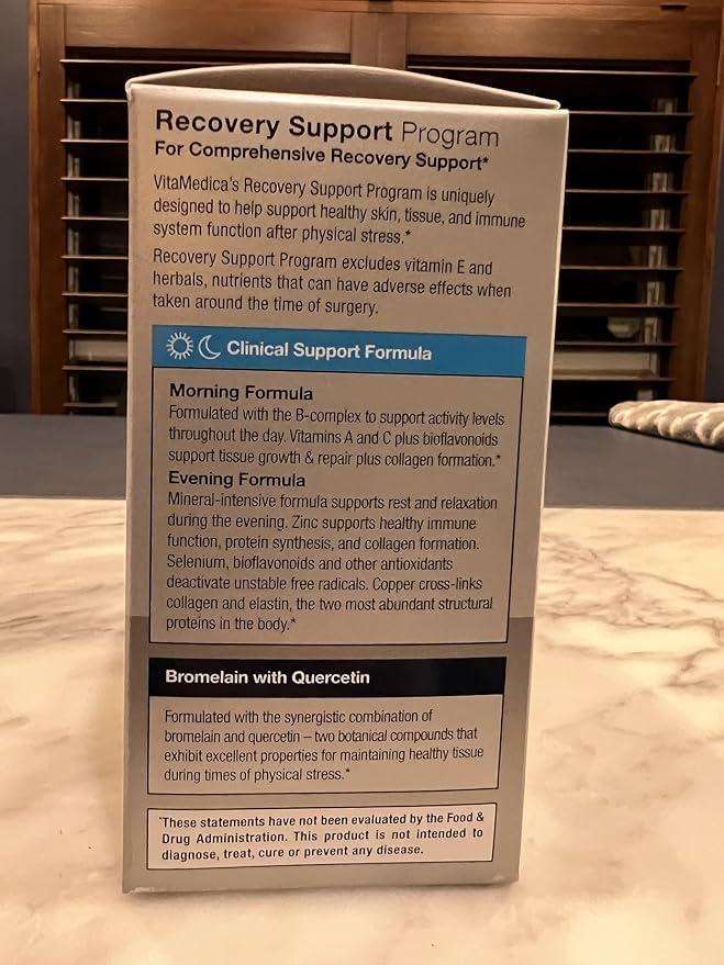 VitaMedica | Recovery Support Program | Natural Post Surgery Support Supplements | Clinical Support| Bromelain with Quercetin | Arnica Montana | Vitamin A Vitamin C Zinc | Gluten Free | Made in USA