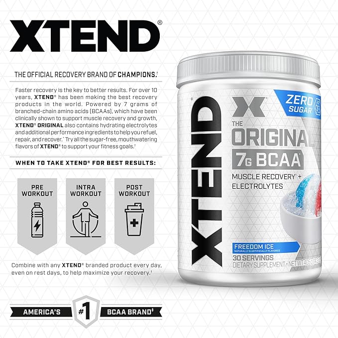 Cellucor Pre Workout &amp BCAA Bundle C4 Original Pre Workout Powder Frozen Bombsicle 30 Servings + XTEND BCAA Powder Freedom Ice 30 Servings