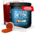 Computer Eye Strain Relief Drink Mix with 20mg Lutein 4mg Zeaxanthin 6mg Astaxanthin Bilberry Fruit &amp Pine Bark Extract Magnesium Glycinate Vision Supplement No Sugar