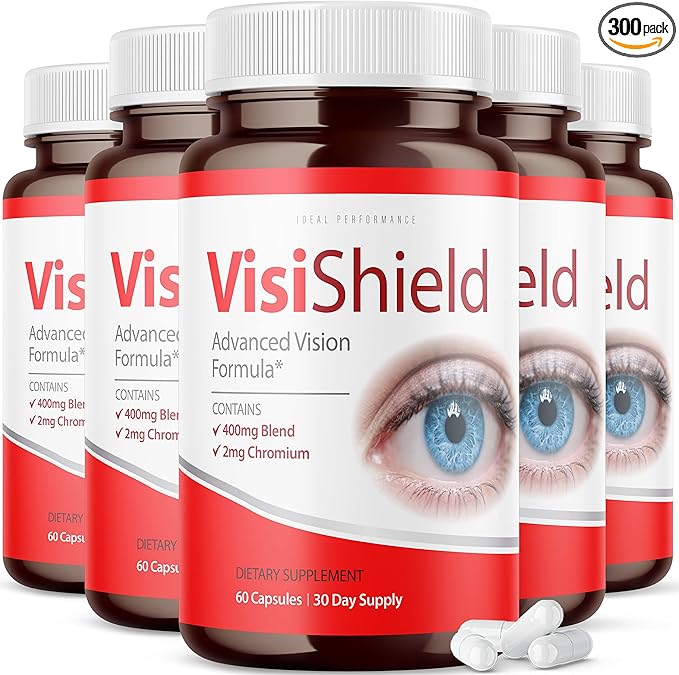 (5 Pack) Visishield Advanced Vision Formula for Eyes Supplement Pills Vitamins (300 Capsules)