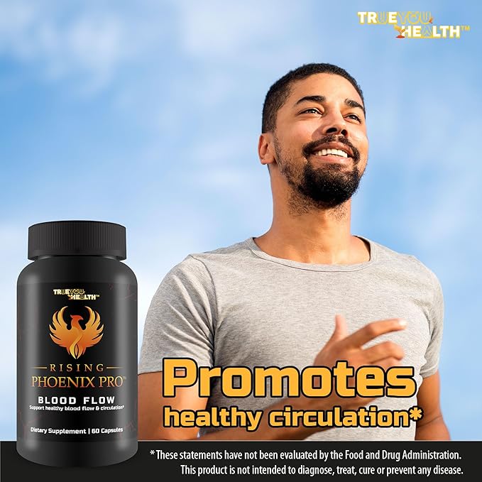 Rising Phoenix Pro Blood Flow - L-Arginine Blood Circulation Supplement - Our Best Circulation Supplement Pro Rising Phoenix Male Pill for Healthy Circulation - Our Best Blood Flow Supplement for Men
