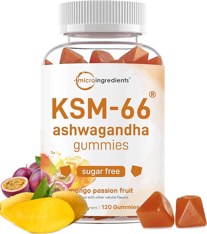 Micro Ingredients Pumpkin Seed Oil with Saw Palmetto 3000mg Softgels &amp KSM-66 Ashwagandha Gummies 300mg | 2 Pack | Retains Essential Fatty Acids &amp Phytosterols | Sugar Free Mango Passion Frui