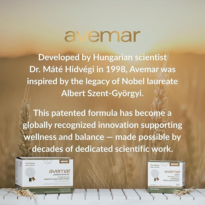 Avemar Fermented Wheat Germ Extract - Premium Powdered Drink Mix | Immune Support &amp Vitality | 30 Servings 30x0.6 oz.