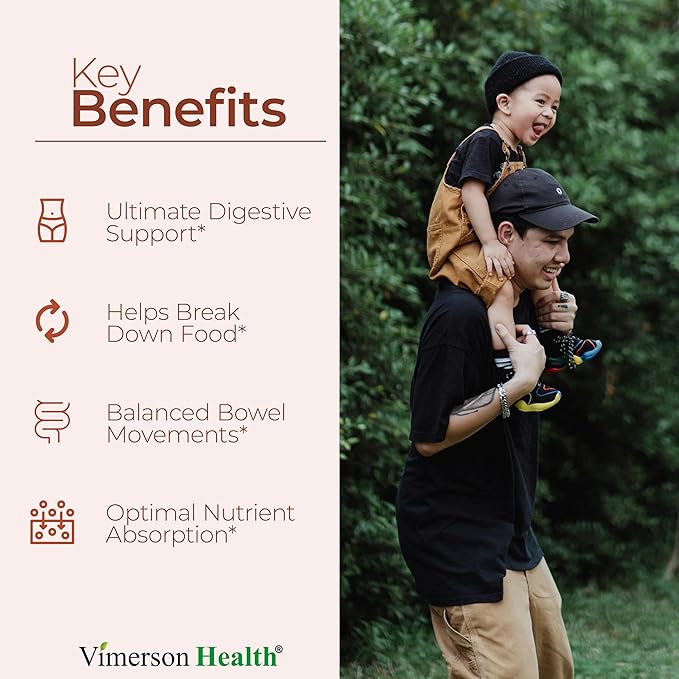 Digestive Enzymes - Probiotic Multi Enzyme (Enzimas Digestivas) - Digestive Supplements with Unique Makzyme-Pro Formula - Advanced Enzymes for Digestion Bowel Movements &amp Nutrient Absorption. 60