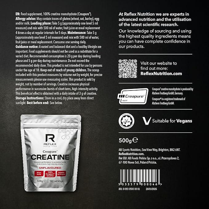 Reflex Creapure Creatine Powder 500g