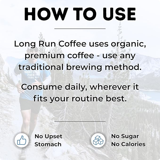 Long Run Coffee – Hydrating Coffee with Electrolytes – All Natural Energy + Hydration + Recovery for Athletes – Stomach Friendly Electrolyte Coffee for Runners (5 lb Medium-Dark Roast)