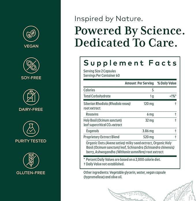 GAIA HERBS PRO Daytime HPA - Adaptogen Support Supplement Vitex Reproductive Formula - Aids Healthy Ovulation &amp Reproductive Function*