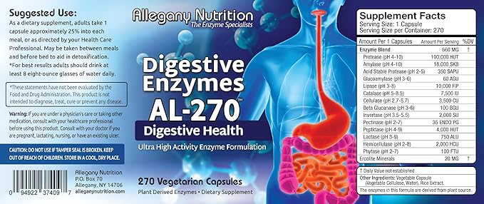 Gluten Free Digestive Enzymes - 270 Count