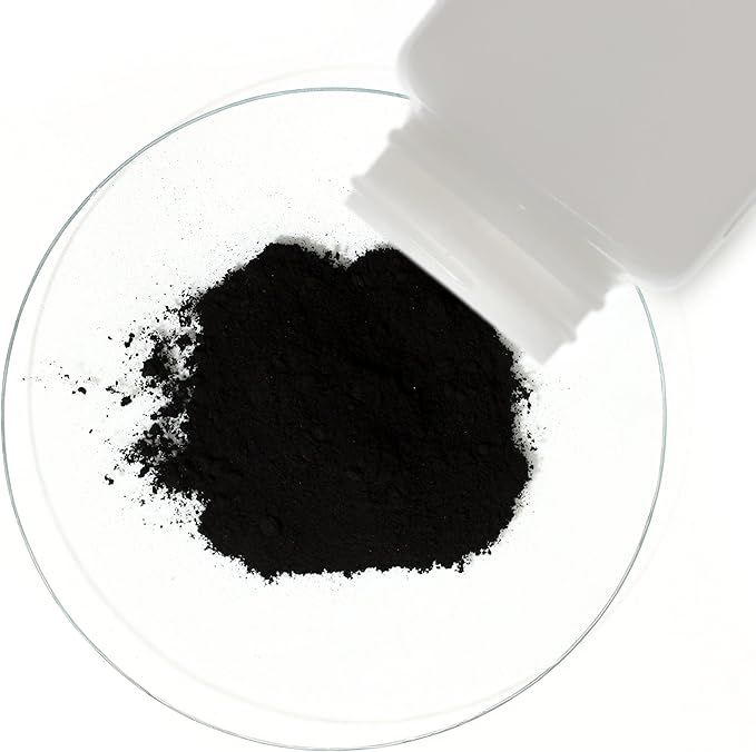 Activated Charcoal [C] 100% ACS Grade Float Powder 8 Oz in Two Space-Saver Bottles