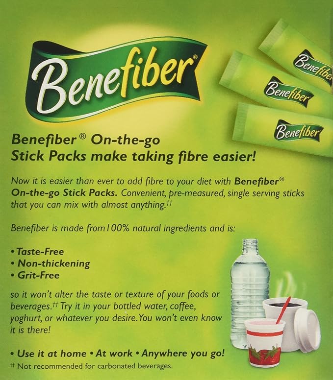 Benefiber Stick Pack Fiber Supplement Taste Free Dissolves Completely 28-4g(0.14oz) 2PACK TOTAL 56 STICKS