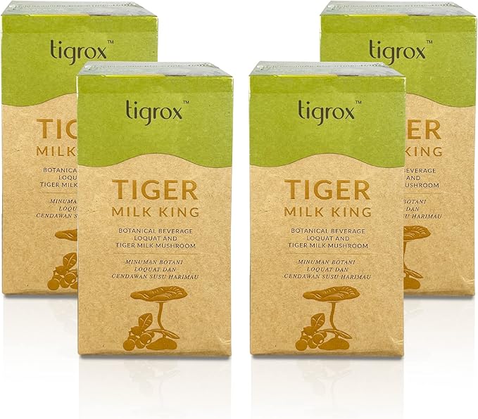 WELLOUS Tigrox Tiger Milk King Loquat Botanical Beverage for Digestive Balance Immune 20 Sachets/Box (Pack of 4)