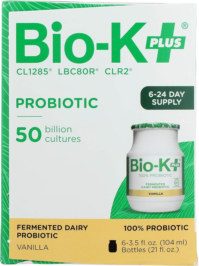 BIO-K PLUS Vanilla Probiotic 6pk 3.5 FZ