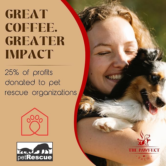 Dog Lovers’ Coffee – Bali Blue Moon by The Pawfect Brew | Medium-Dark Roast Drip 2LB| Single-Origin Specialty Grade Freshly Roasted | 25% Profits Donated to Animal Rescue
