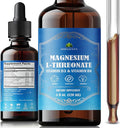 HERBALICIOUS Magnesium Complex Liquid with Vitamin D3 &amp B6 – High Absorption Citrate Glycinate &amp L-Threonate – Supports Energy Mood Relaxation Bone Health &amp Immunity – 4 oz Liquid Drop