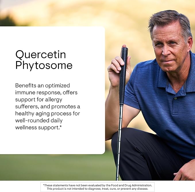 THORNE - Quercetin Phytosome - Antioxidant Supplement for Immune Health Respiratory Support &amp Seasonal Allergy Relief* - Third-Party Certified - Gluten Dairy &amp Soy-Free - 60 Capsules