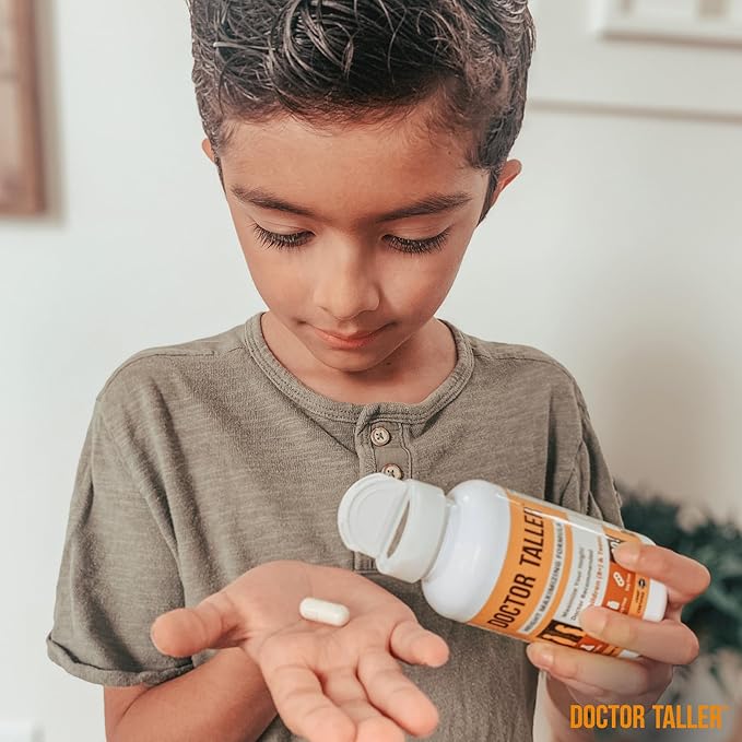 NuBest Doctor Taller - Bone Strength Supports Enhance Immune System - Keto with Calcium Vitamin D3 Vitamin K2 Amino Acids &amp Herbs for Children (8+) - 60 Vegan Capsules | 1 Month Supply