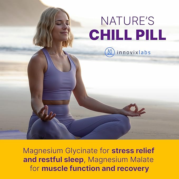InnovixLabs Advanced Magnesium Capsules - 150 Ct 210 mg - Chelated Glycinate and Malate - High Absorption Promotes Relaxation Bones Muscle Health Vegan Malate Sleep Supplement (Pack of 2)