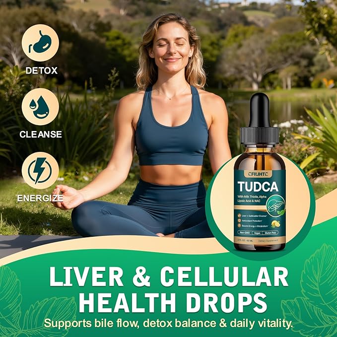 TUDCA Bile Salts 1200mg Liquid Drops - Advanced Tudca Liver Supplement with ALA NAC &amp Glutathione for Bile Flow Gallbladder Health &amp Antioxidant Defense High-Absorption Lemon 2 fl oz 2 Pac
