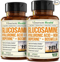 Joint Support Supplement with Glucosamine Sulfate Hyaluronic Acid Boswellia &amp MSM – Supports Joint Health Mobility &amp Bone Strength – for Daily Use – FSA Eligible 2 Pack