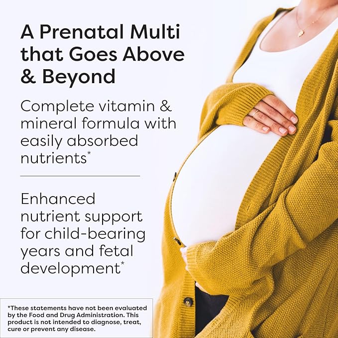 SFI Health Klaire Labs Prenatal &amp Nursing Multivitamin - Postnatal &amp Prenatal Vitamins for Women with Iron - Complete Nutritional Support During Preconception Pregnancy &amp Breastfeeding (9