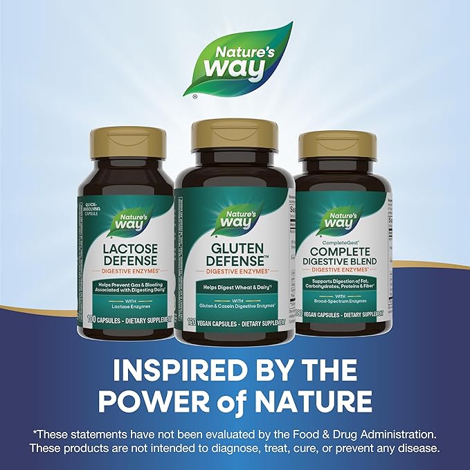 Enzymatic Therapy Gluten Defense Gluten &amp Casein Targeted Digestive Enyzmes 120 VCaps (Packaging May Vary) (Pack of 2)