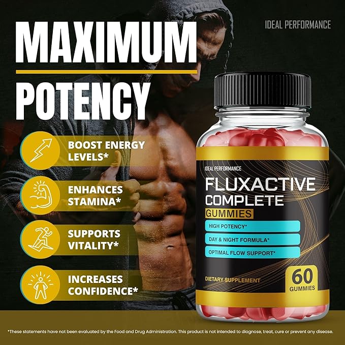 (5 Pack) Fluxactive Complete Gummies Flux Active Complete Max Strength New Ingredients (300 Gummies)