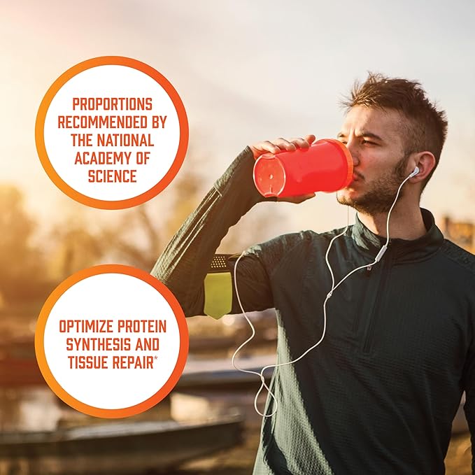 NOW Sports Nutrition Amino-9 Essentials™ Powder Enhanced Protein Synthesis Amino Acids 330-Grams