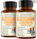 Glucosamine Chondroitin MSM – Joint Support Supplement for Women and Men with Glucosamine Sulfate 1500 mg Chondroitin and MSM – for Cartilage Joint Health and Flexibility – 2 Pack