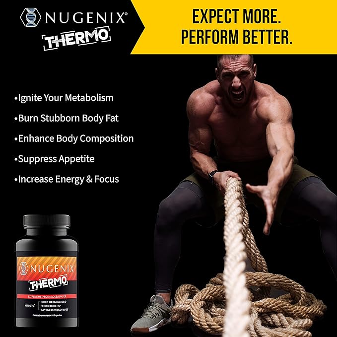 Nugenix Thermo - Thermogenic Fat Burner Supplement Pills for Men Extreme Metabolic Accelerator 60 Count