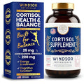 15-IN-1 Cortisol Supplements for Women &amp Men - Cortisol Reducer Manager with Ashwagandha Acerola L-Tyrosine Vitamin C B6 - Mood Stress Relief Restful Sleep Support - 60 Capsules 60-Day Sup