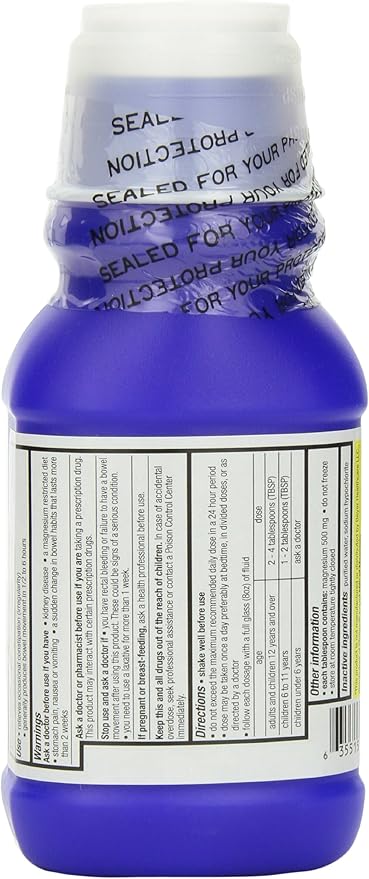 Quality Choice Milk Of Magnesia Original Flavor 12 Fluid Ounces (355ml)  Plastic Bottle (Pack of 6)