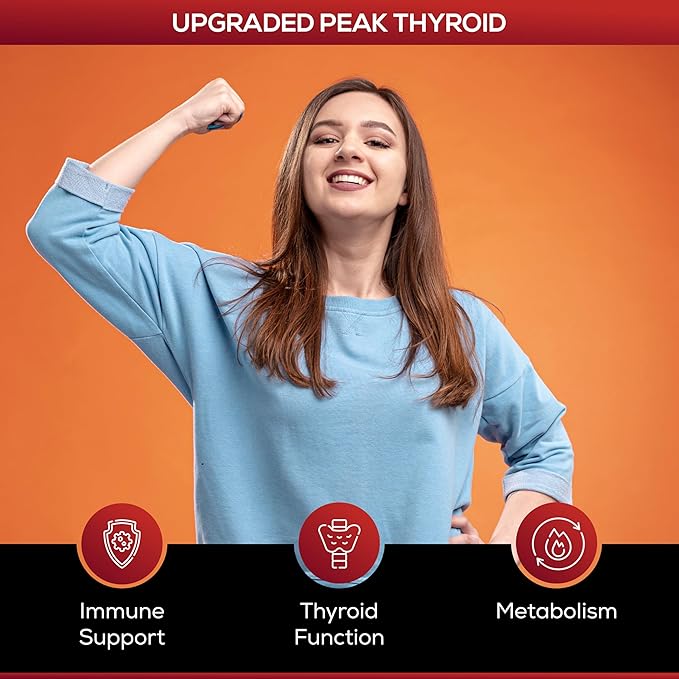 Upgraded Formulas Peak Thyroid Supplement - Energy Support to Reach Work and Fitness Goals 4 fl oz