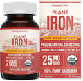 Organic Iron Supplement | Whole Food Mineral &amp Cofactors 25 mg Elemental | Enhanced Absorption Plus Blood Health Vitamins – Gentle Form – Supports Healthy Levels &amp Blood Health – 90 Capsules