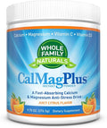 Calcium Magnesium Powder Supplement - CalMag Plus with Vitamin C &amp D3 - Gluten Free Non GMO Orange Tangerine Flavor - Cal Mag Drink - Calcium Supplement with Magnesium for Natural Calm