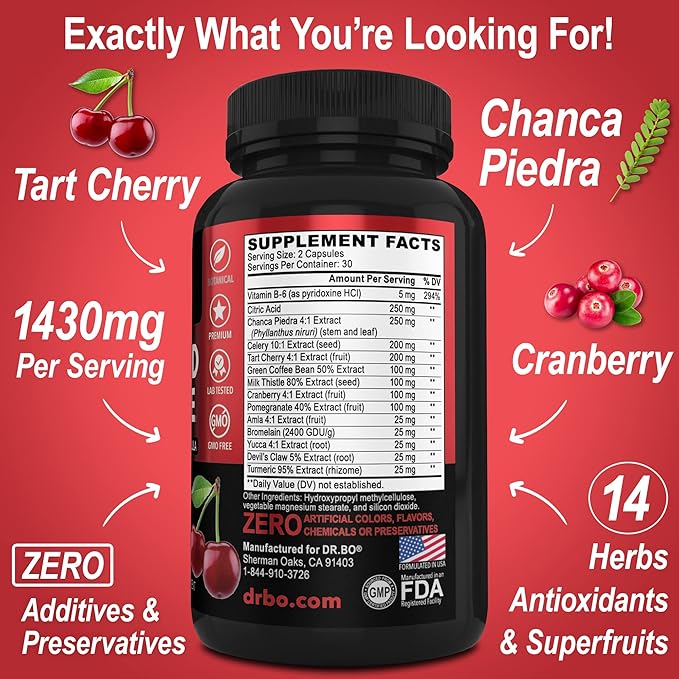 DR. BO Glucosamine Chondroitin Turmeric MSM - Uric Acid Cleanse Support Supplement