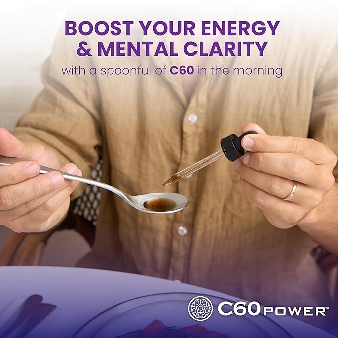 C60 Power Cinnamon Flavored C60 in Organic MCT Coconut Oil - Natural Wellness &amp Antioxidant Support for Men &amp Women 99.99% Pure Sublimated C60 Promotes Energy Clarity &amp Stamina - 8 fl