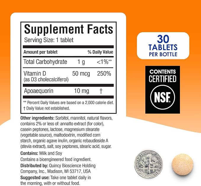 Prevagen Regular Strength Orange Chewables - 90 Tablets (3 Month Supply) | Formulated for Your Brain | 10mg of Apoaequorin Plus Vitamin D3