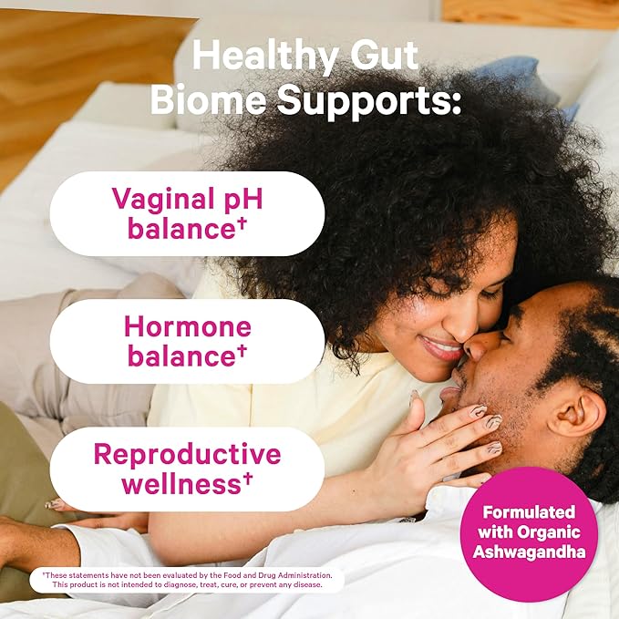 Pink Stork Fertility Support Probiotics for Women with Ashwagandha for Vaginal Health Conception pH Balance Hormone Balance and Gut Flora Fertility Supplements for Women 30 Capsules
