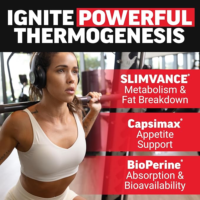 LeanFire with Next-Gen SLIMVANCE Advanced Thermogenic Fat Burner for Weight Loss with B Vitamins and Capsimax to Boost Metabolism Increase Energy and Enhance Focus Force Factor 60 Capsules