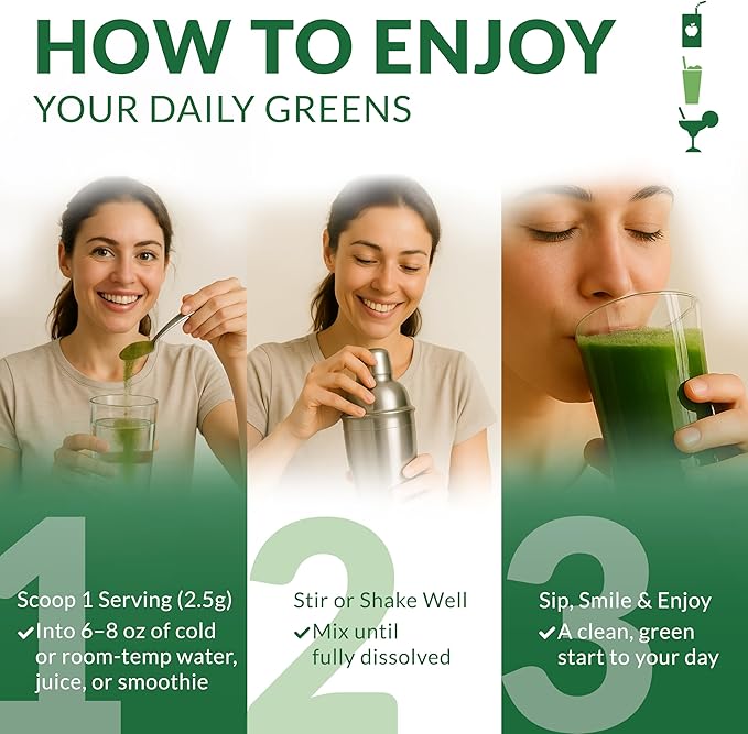 Barley Grass Juice Powder Organic – Sourced from Utah’s Mineral-Rich Soil Nutrient-Dense Barley Grass Powder – Raw &amp Cold-Processed Superfood High Chlorophyll – 6.35oz (180g) | 72 Serving