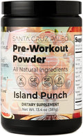 Santa Cruz Paleo Pre Workout Powder Electrolytes Magnesium Potassium Sea Salt &amp L Citrulline Caffeine &amp Sugar Free Preworkout Drink Mix for Energy &amp Hydration Island Punch Flavor 30