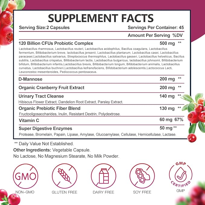 DRFOSTER Probiotics for Women + Coq10 200mg CoQ10 Supplement