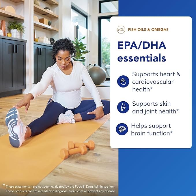 Pure Encapsulations EPA/DHA Essentials - Fish Oil Concentrate Supplement to Support Cardiovascular Health - Premium EPA &amp DHA Supplement with Omega 3-90 Softgel Capsules