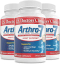 U.S. Doctors’ Clinical Arthro-7 - Clinically Proven Joint Support Complex with Turmeric Collagen Bromelain for Flexibility Mobility &amp Strong Cartilage - 180 Capsules(3 Bottles) - 45/90-Day Sup