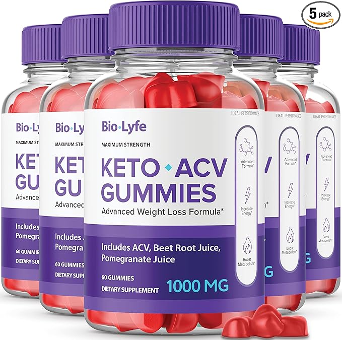 Biolyfe Keto + GummiesBiolyfeKeto ACV Keto Supplement Gummies - Maximum Strength Keto+ ACV Gummys All Natural Support Formula Keto+ACV Advanced Formula Biolyfe Keto Gummy Reviews (5 Pack)