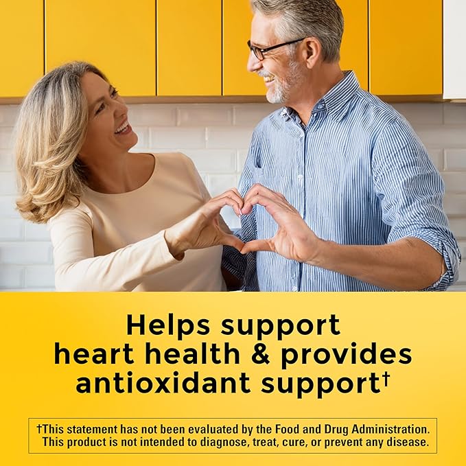 Nature Made CoQ10 200mg per Serving with Black Pepper Extract for Enhanced Nutrient Absorption CoQ10 Supplement for Heart Health Support 60 Softgels 30 Day Supply