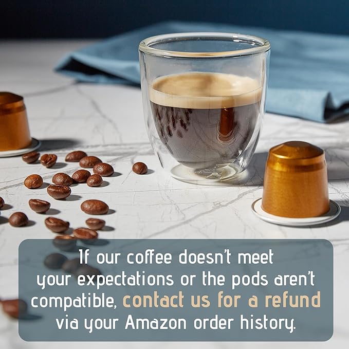 Artuzzi 60ct Decaf Espresso Pods For Nespresso Compatible Capsules Machines | Aluminum Decaffeinated Coffee Capsules I Recyclable I 100% Arabica Italian Roast