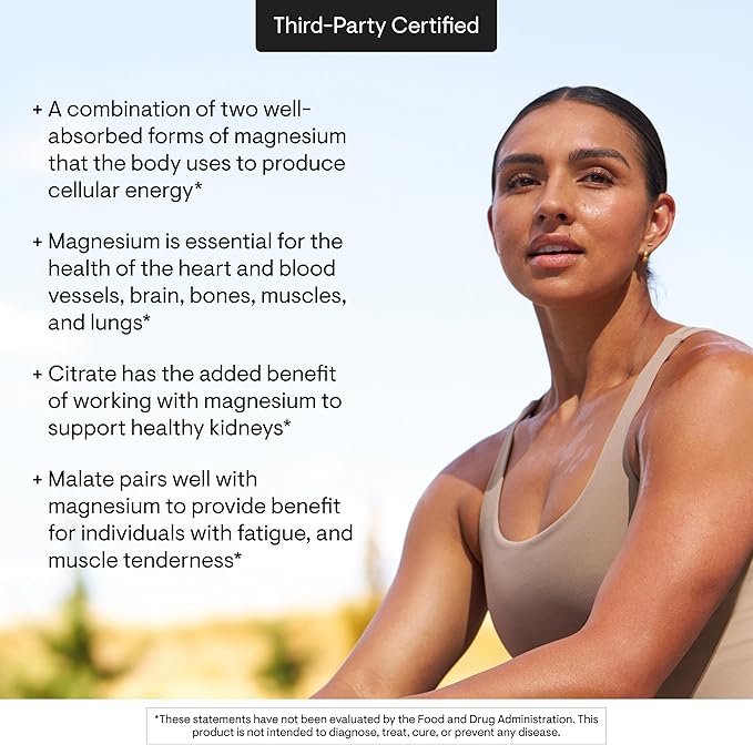 THORNE - Magnesium CitraMate - Magnesium Citrate &amp Malate Supplement - Supports Heart Health Skeletal Muscles Cardiac &amp Lung Function Bone Density &amp More* - Third-Party Certified - 90 S