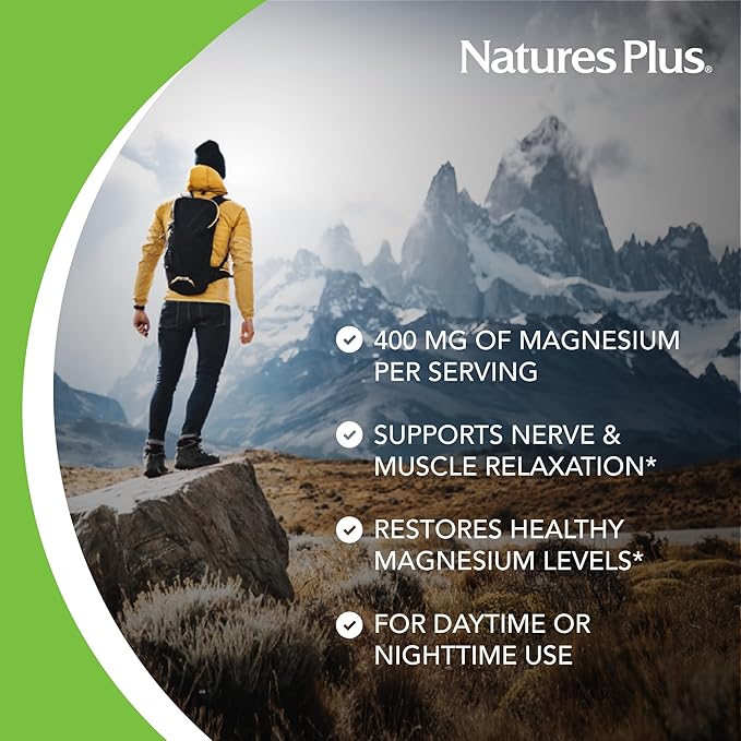 NaturesPlus KalmAssure Magnesium Powder - 0.8 lb Pack of 2 - Unflavored - Supports Nerve and Muscle Relaxation - Non-GMO Gluten Free Vegan - 120 Servings